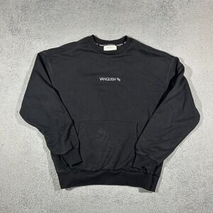Vanquish Fitness Sweatshirt Small Black Crewneck Sweater Pullover Casual #3771